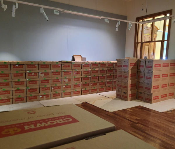 Library Collection boxed and ready | Rangiora Library