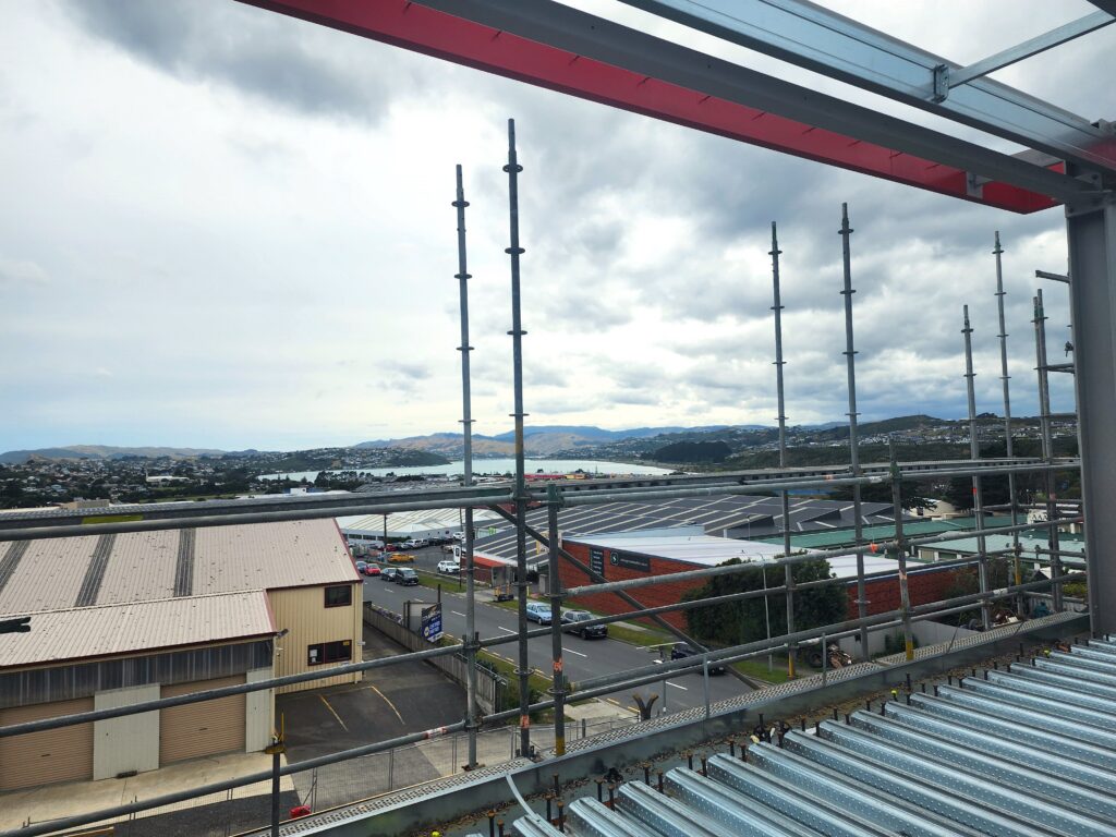 View from Level 2 of the office in Crown Worldwide NZ's new facility December 2025