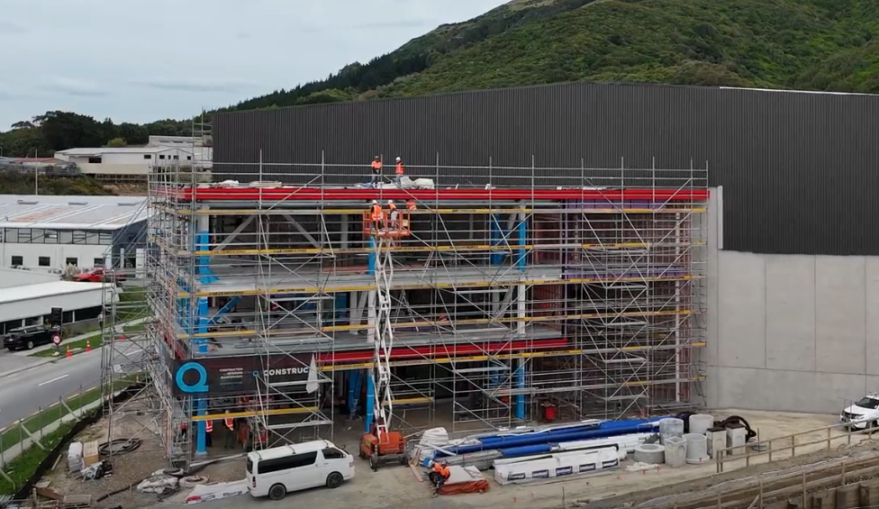 Crown offices under construction at Crown Worldwide Group NZ's new Porirua facility