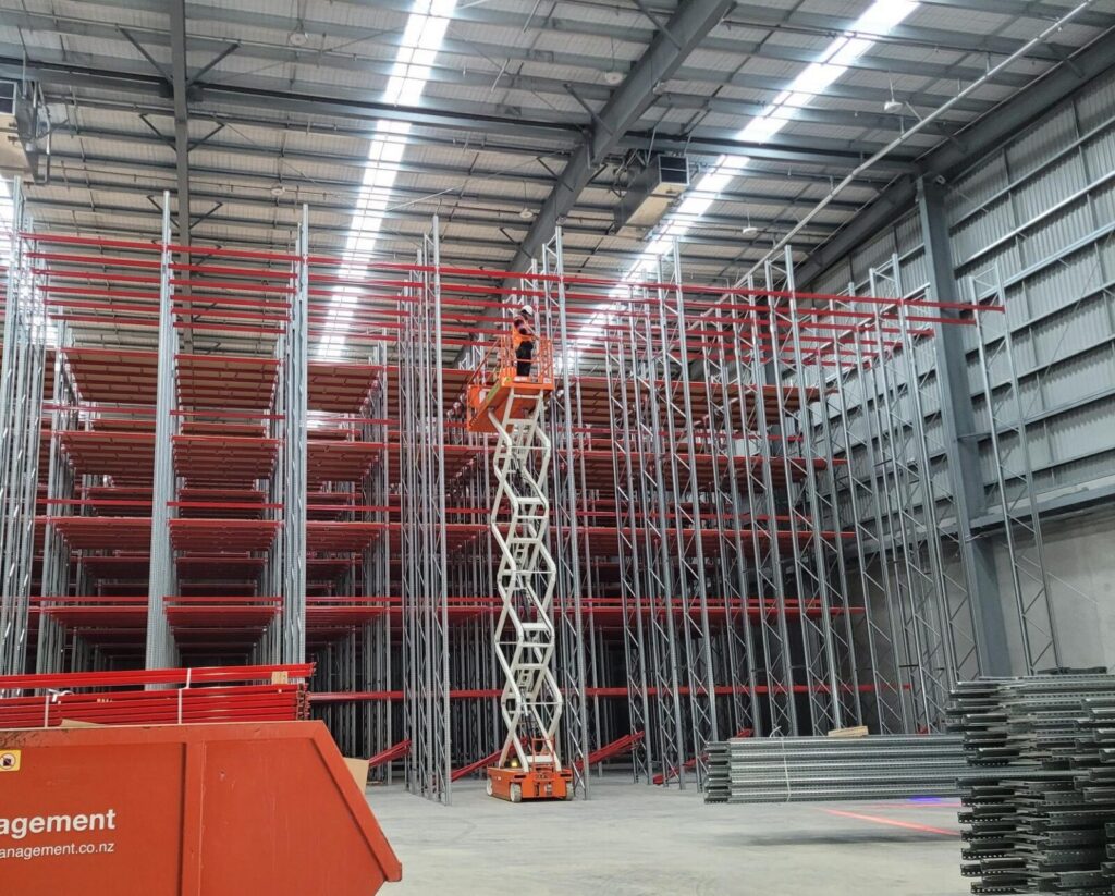 Racking going into Crowns Warehouse