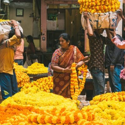 Sunrise at the local flower market in Bengaluru by Gayatri Malhotra